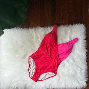 Hermoza Red & Pink One Piece Swimsuit NWT
